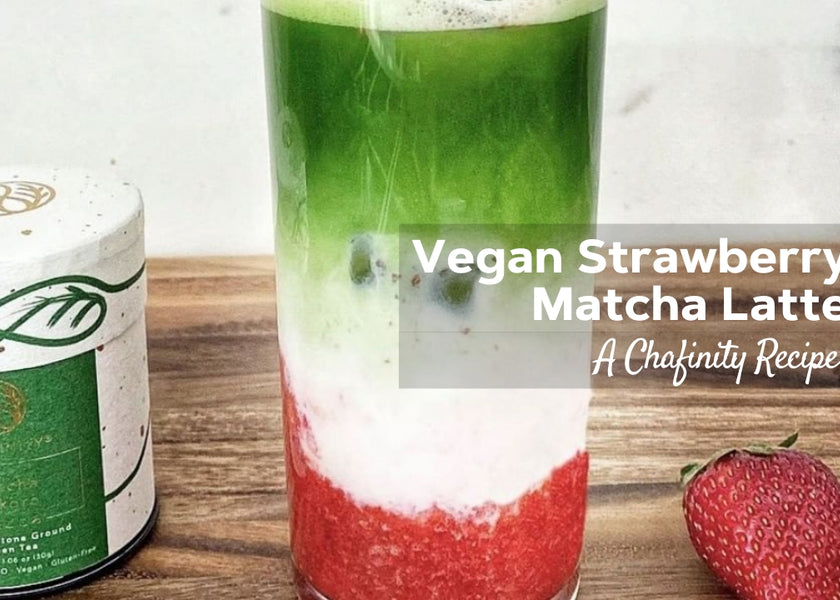 Vegan Strawberry Matcha Latte