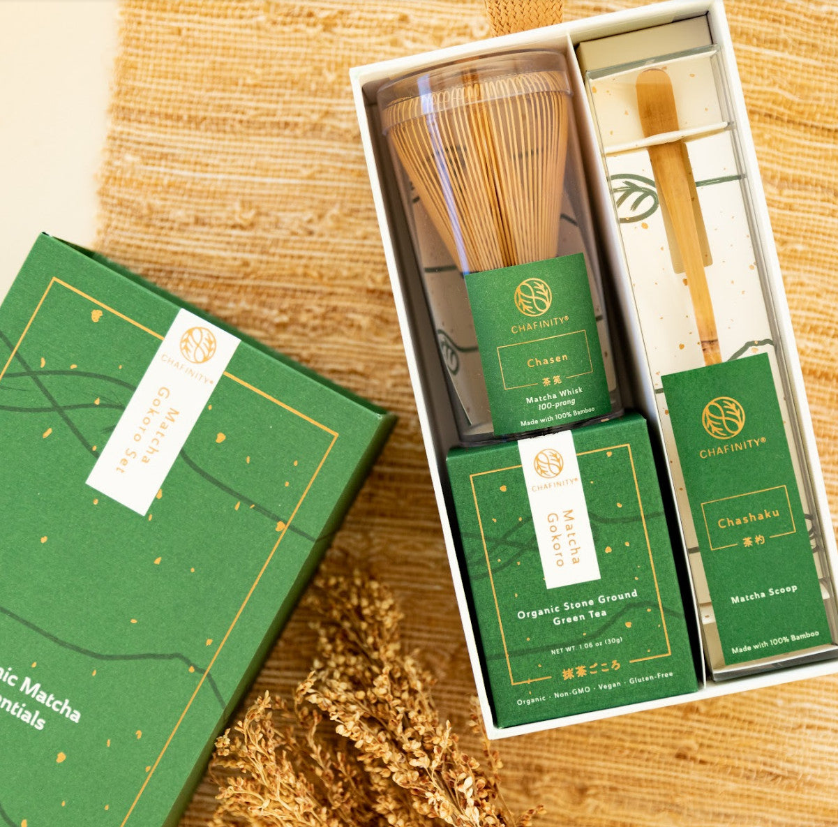 Organic Matcha Essentials | Organic Green Tea, Whisk, Scoop