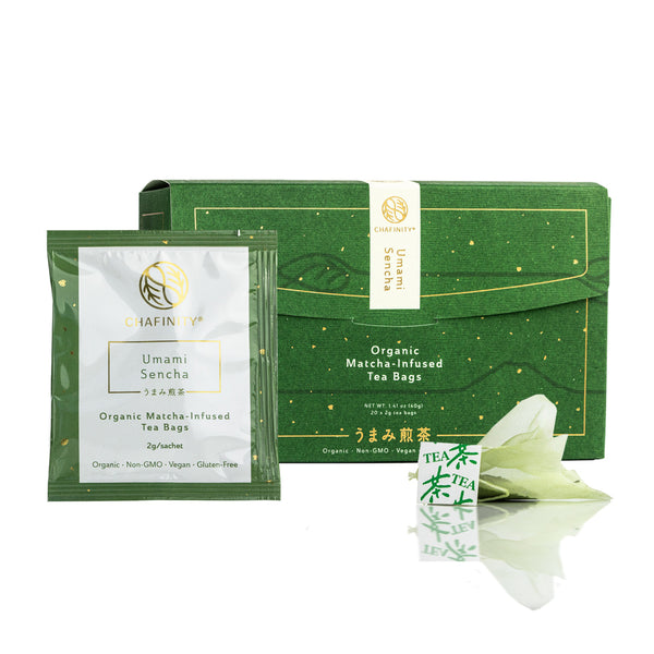Umami Sencha | Matcha-Infused Organic Green Tea Bags - 20 tea bags / box